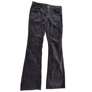 NWT Anthropologie Pilcro Women's The Icon Flare Corduroy Black Pants Size 34